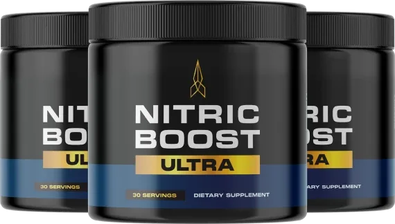 Three jars of Nitric Boost Ultra